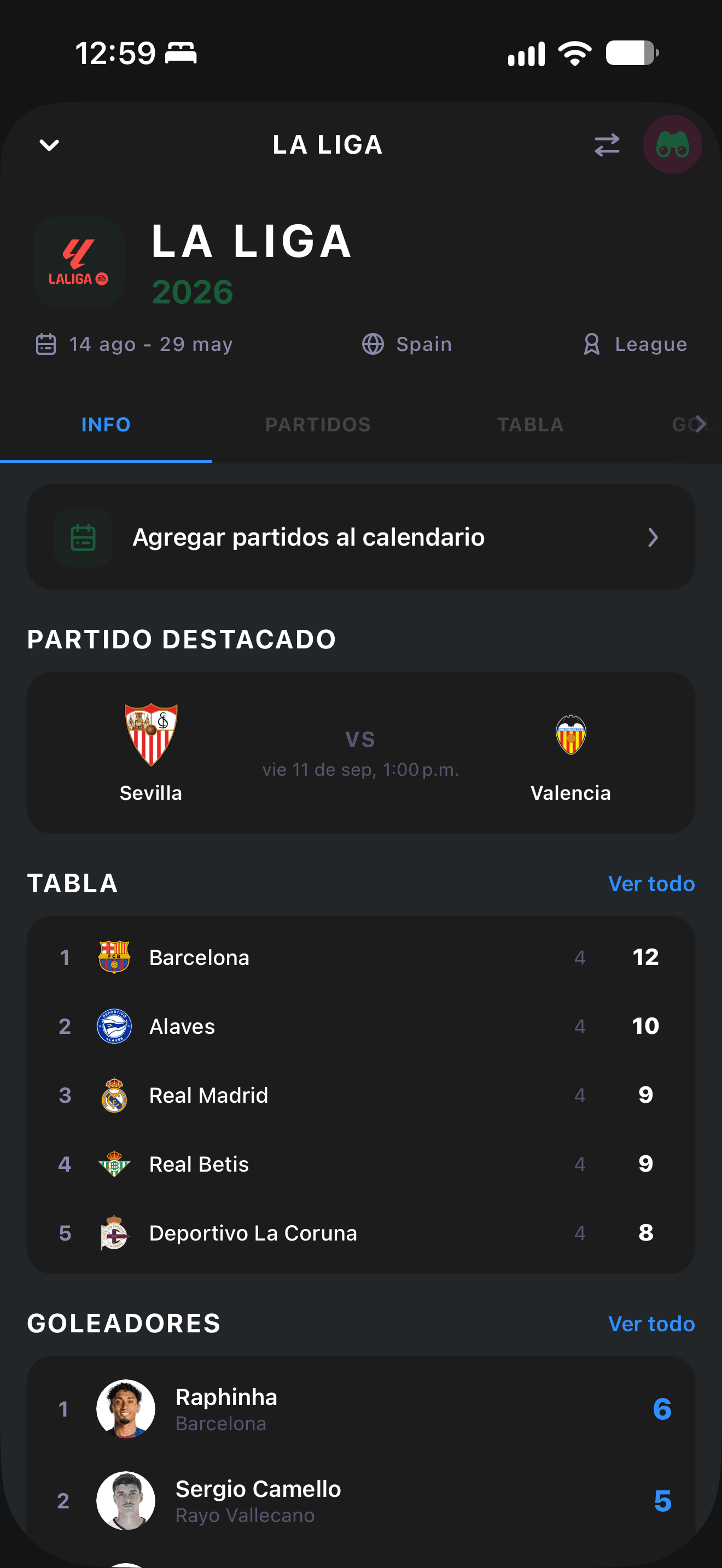 Todo de tu liga favorita, junto
