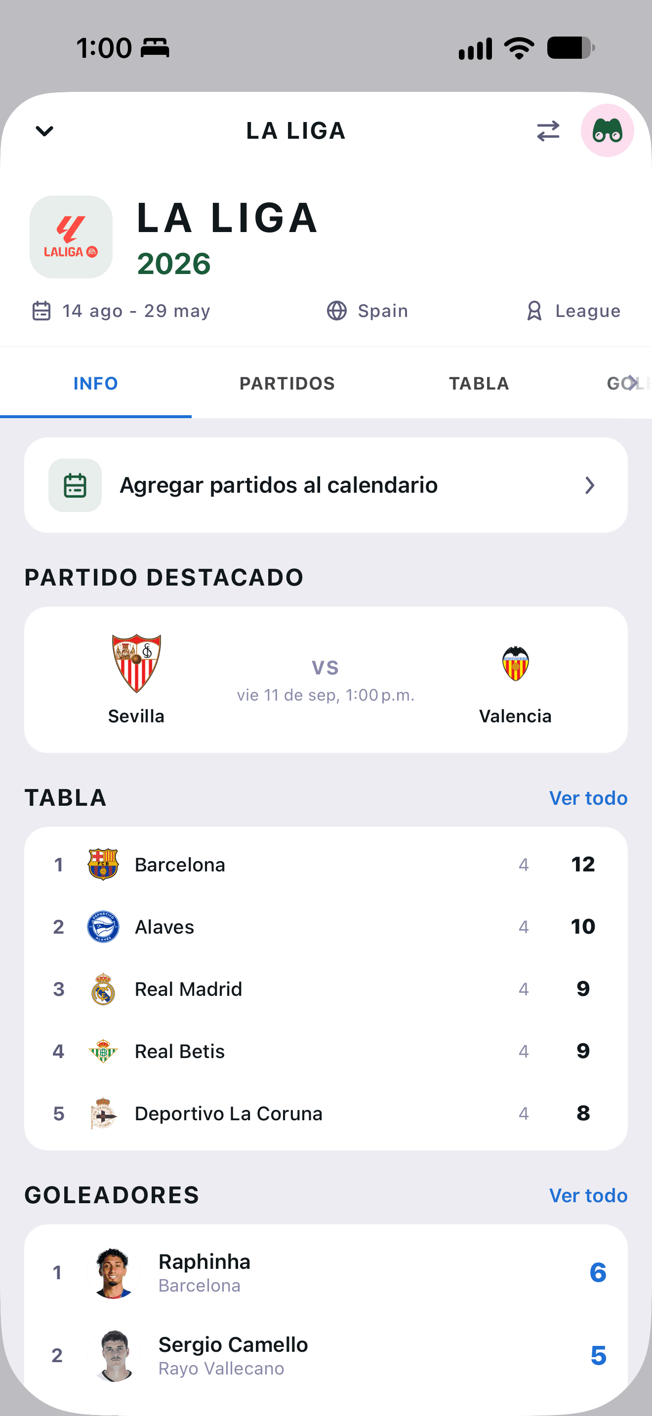 Todo de tu liga favorita, junto